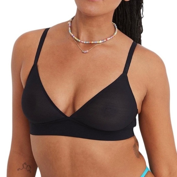 SMOOTHEZ by Aerie Mesh Sheer Lightweight Lounge Bralette - Picture 1 of 5